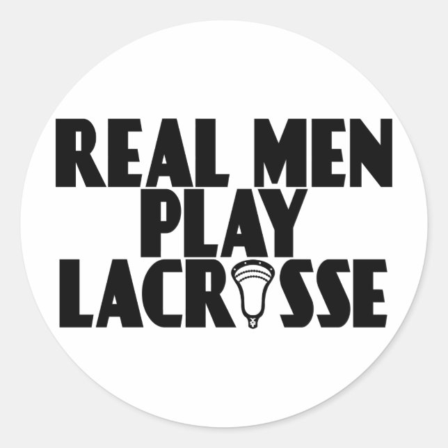 Adesivo Redondo Lacrosse Real Men (Frente)