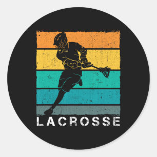 Adesivo Redondo Lacrosse Roupa Vintage Flag Sport