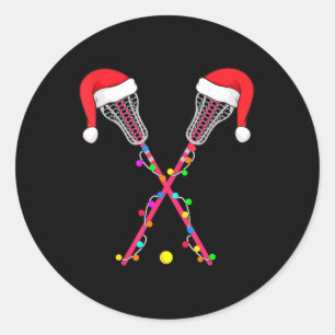 Adesivo Redondo Lacrosse Santa Hat Natal Luz Divertimento Natal