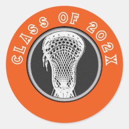 Adesivo Redondo Lacrosse Seniors Laranja Clássico