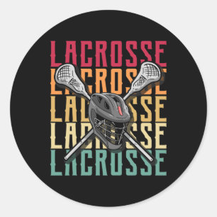 Adesivo Redondo Lacrosse Shirts Lacrosse Player Lax Stick