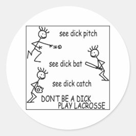 Adesivo Redondo Lacrosse Smack SeeDick Sticker