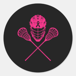 Adesivo Redondo Lacrosse Stick Brek Sensibilização para o Cancer R