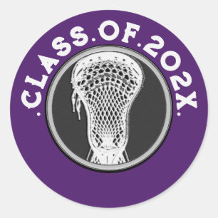 Adesivo Redondo Lacrosse Team Purple