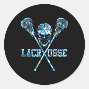 Adesivo Redondo Lacrosse Tie Dye Para Homens Meninas Lâmpadas