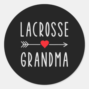 Adesivo Redondo Lacrosse Vovó Funny Lax Empresta Presente Para Lov