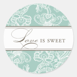 Adesivo Redondo Lacy Love é Sweet Sticker