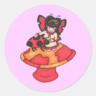 Adesivo Redondo Ladbug Fairy