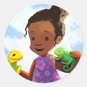 Adesivo Redondo Ladi, Liz & Cam: 3 Amigos Juntos