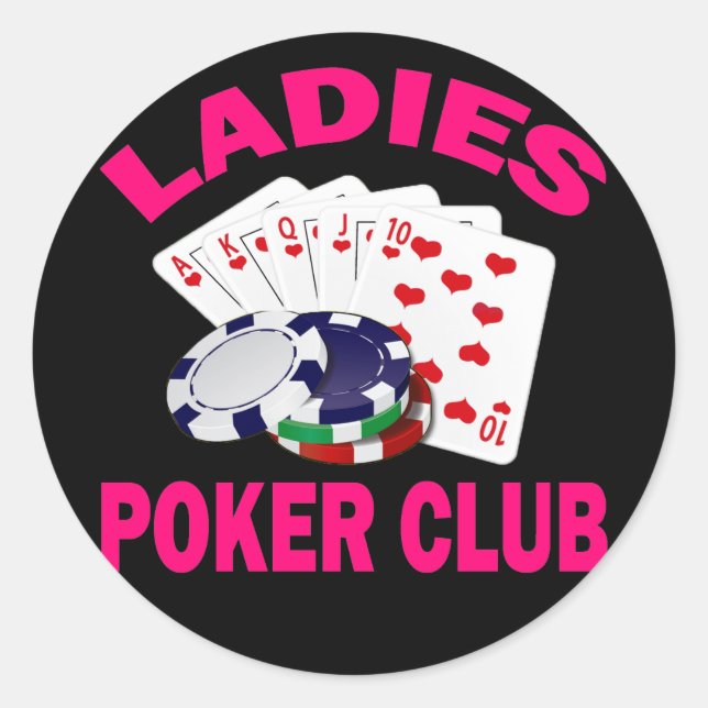 ADESIVO REDONDO LADIES POKER CLUB (Frente)