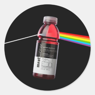 Adesivo Redondo Lado Escuro Da CarneVinheta De Água