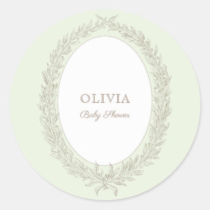 Adesivo Redondo Laduree French Caffee Bonjour Bebe Green