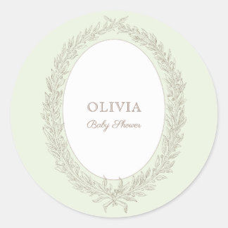 Adesivo Redondo Laduree French Caffee Bonjour Bebe Green