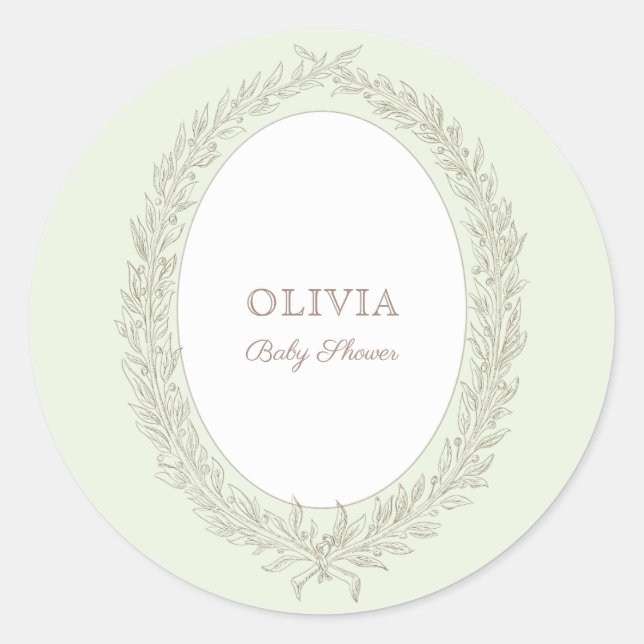 Adesivo Redondo Laduree French Caffee Bonjour Bebe Green (Frente)