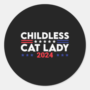 Adesivo Redondo Lady 2024 Engraçado Eleições Políticas Democrata 8