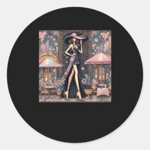 Adesivo Redondo Lady Art nº 4 Sticker