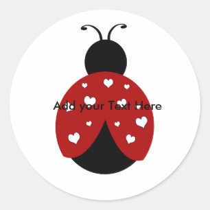 Adesivo Redondo Lady Bug Stickers