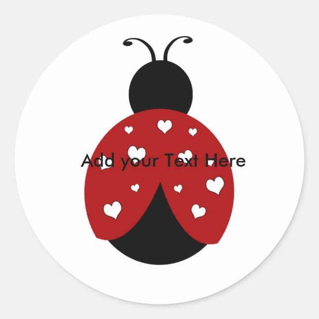Adesivo Redondo Lady Bug Stickers (Frente)