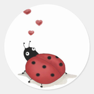 Adesivo Redondo Lady Bug Stickers