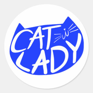 Adesivo Redondo Lady Cat