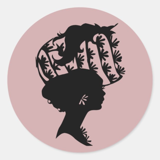 Adesivo Redondo Lady em um Bonnet 9 Blush Pink AH2010 (Frente)