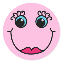 Lady Emoji Face Rosa claro