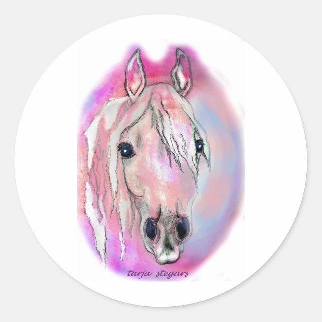 Adesivo Redondo Lady in Pink (Frente)