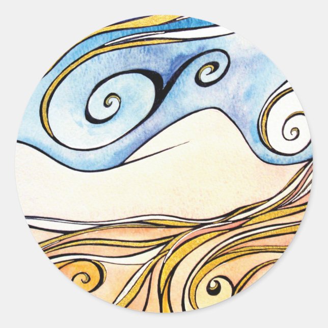 Adesivo Redondo Lady Ireland Round Sticker (Frente)