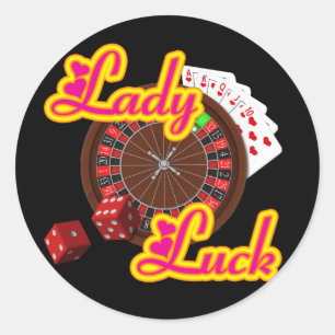 ADESIVO REDONDO LADY LUCK