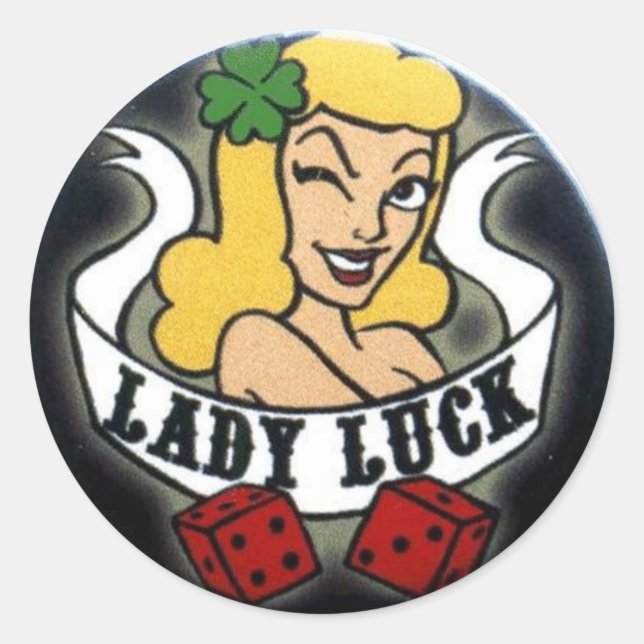 Adesivo Redondo Lady Luck (Frente)