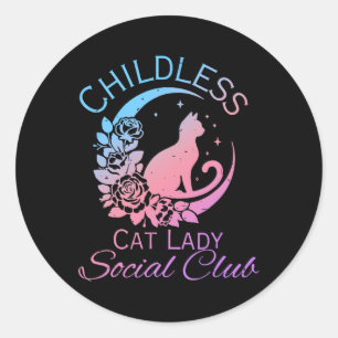 Adesivo Redondo Lady Social Club Meme Cat Kamala