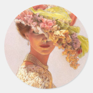 Adesivo Redondo Lady Victoria Stickers