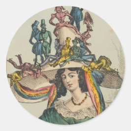 Adesivo Redondo Lady - Vinhetas redondas para artigos de papelaria