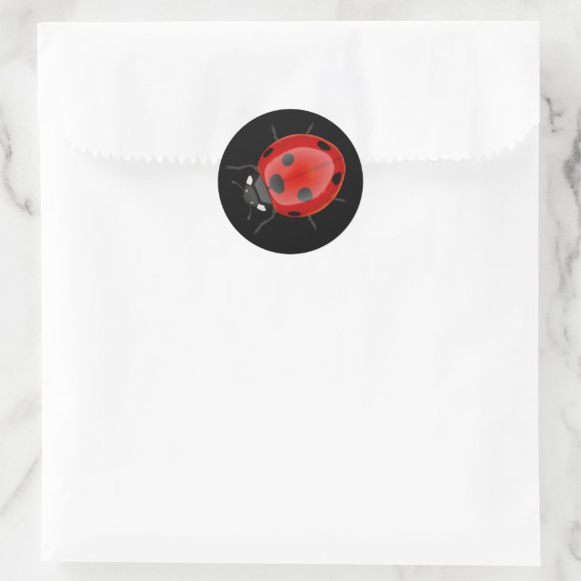 Adesivo Redondo Ladybug (Bolsa)