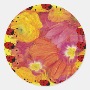 Adesivo Redondo Ladybug