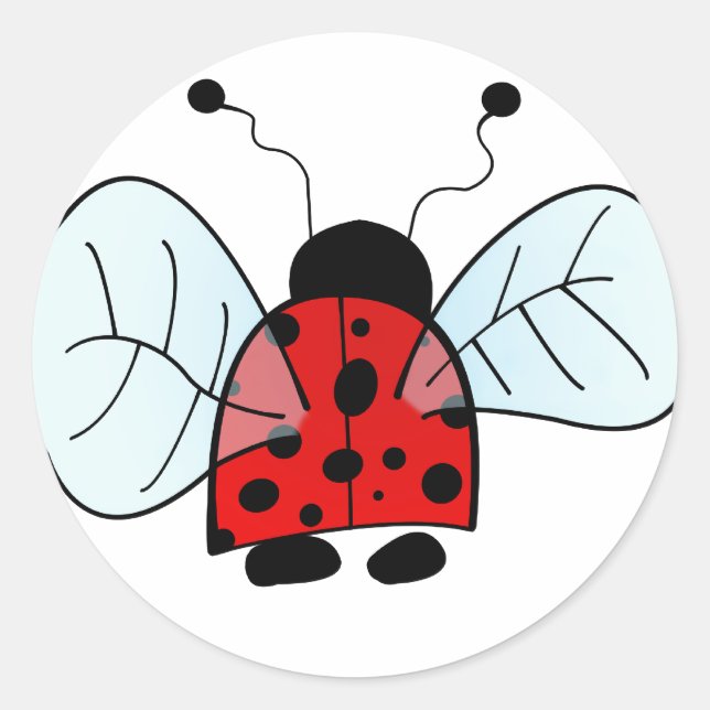 Adesivo Redondo Ladybug (Frente)