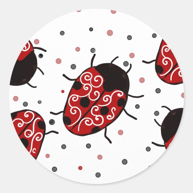 Adesivo Redondo Ladybug (Frente)