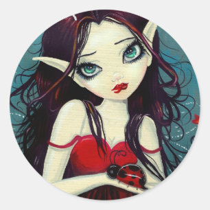 Adesivo Redondo Ladybug Big-Eye Fairy Art