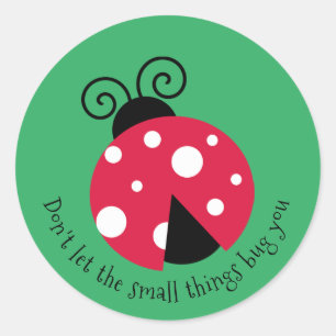 Adesivo Redondo Ladybug Design Classic Round Sticker
