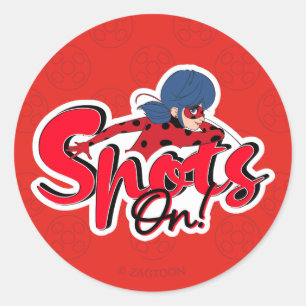 Adesivo Redondo Ladybug Miraculoso Pontos em