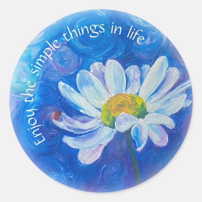 Adesivo Redondo "Ladybug Serenade" Floral Stickers (Frente)