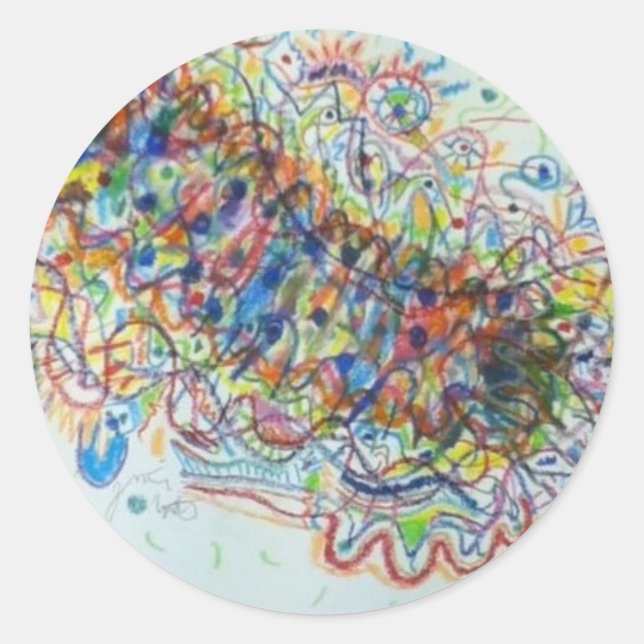 Adesivo Redondo Lagarta (Frente)