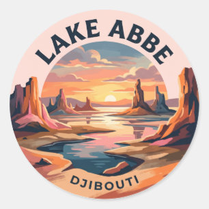 Adesivo Redondo Lago Abbe Djibouti