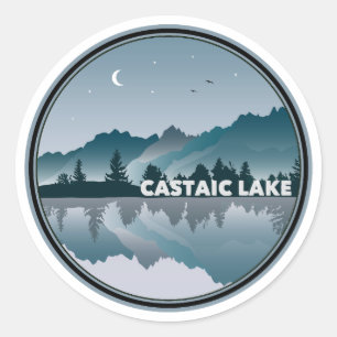 Adesivo Redondo Lago Castaic Reflexo Califórnia