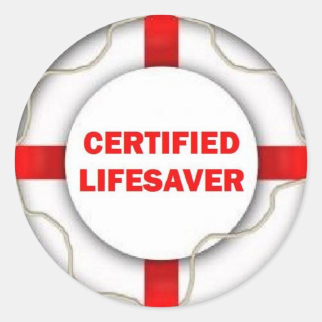 Adesivo Redondo Lago Certified Lifesaver (Frente)