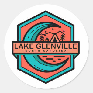 Adesivo Redondo lago glenville norte carolina lua