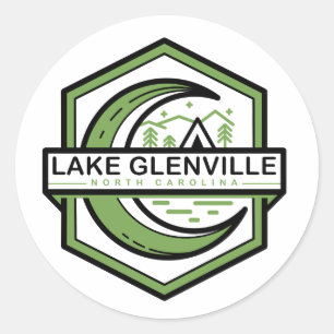 Adesivo Redondo lago glenville norte carolina lua
