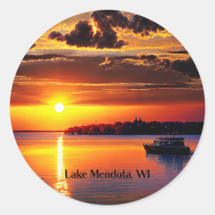 Adesivo Redondo Lago Mendota, em Wisconsin