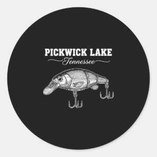 Adesivo Redondo lago Pickwick Tennessee equipe ao ar livre em lega
