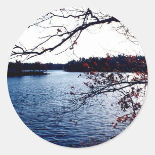 Adesivo Redondo Lago preto, NY